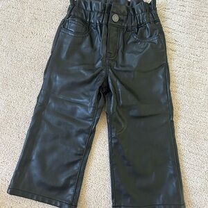 GAP Kids Black Faux Leather Trousers